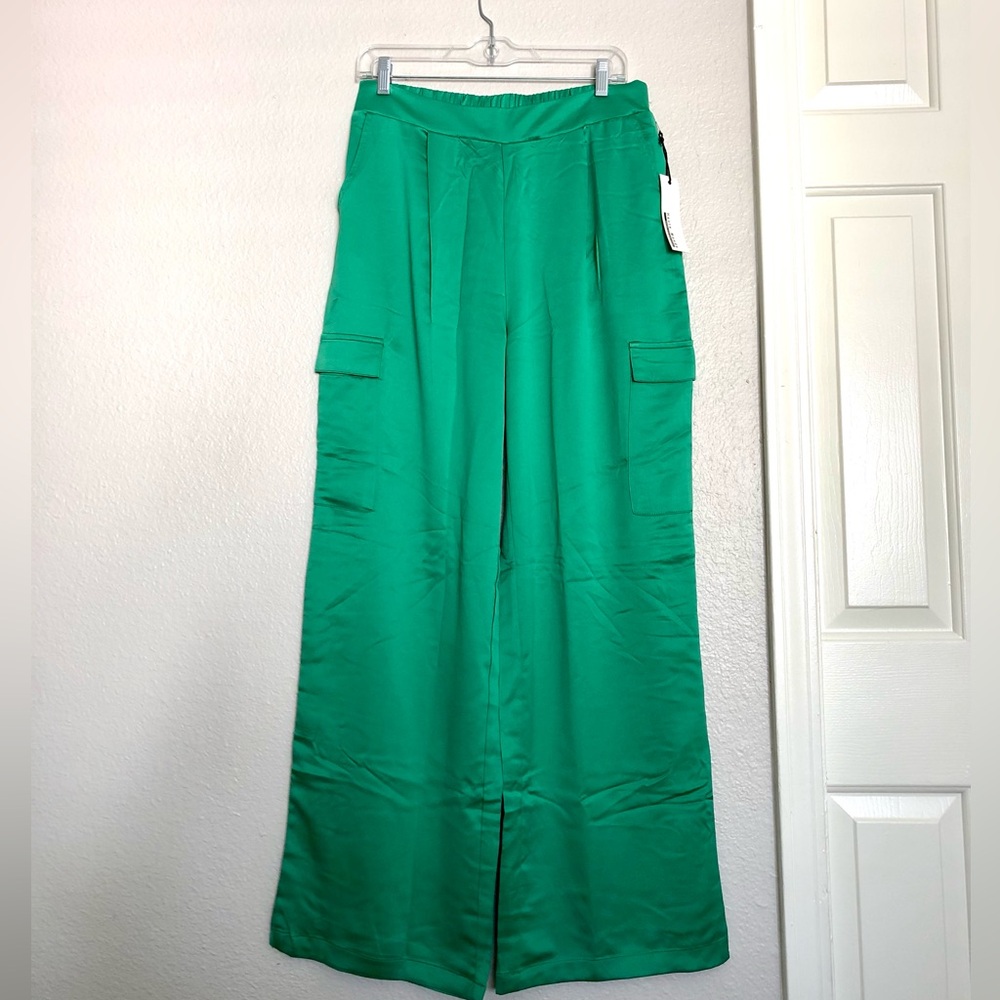 Haute Monde Emerald Wide Leg Pants